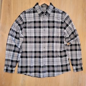Eddie Bauer Flannel Never Worn Large Black White